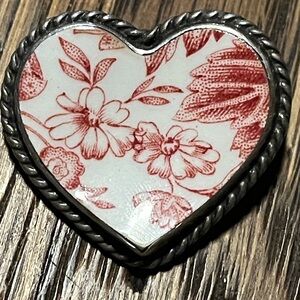 Jacqueline Smiley JSVR STERLING HEART Brooch/Pendant 950 silver - VALENTINE